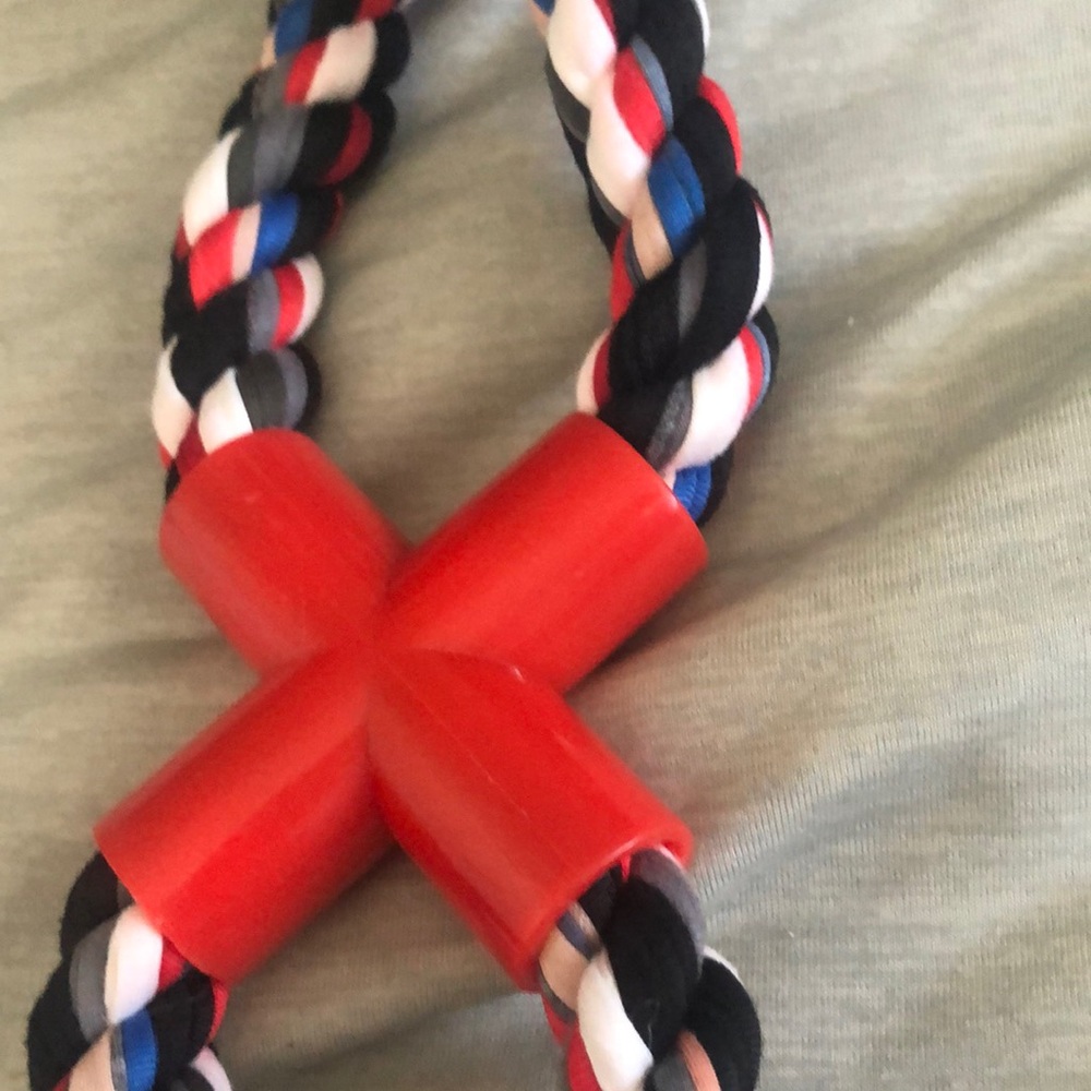 Red and Blue Rope Dog Toy - Picture 3 of 4